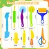 Dough Play Tools for Kids,35pcs Clay Tools Play Accessories with Cutters, Roller, Rolling Pins, Safety Scissors, Plastic Knife, Dough Body Part view 3