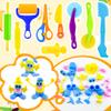 Dough Play Tools for Kids,35pcs Clay Tools Play Accessories with Cutters, Roller, Rolling Pins, Safety Scissors, Plastic Knife, Dough Body Part view 4