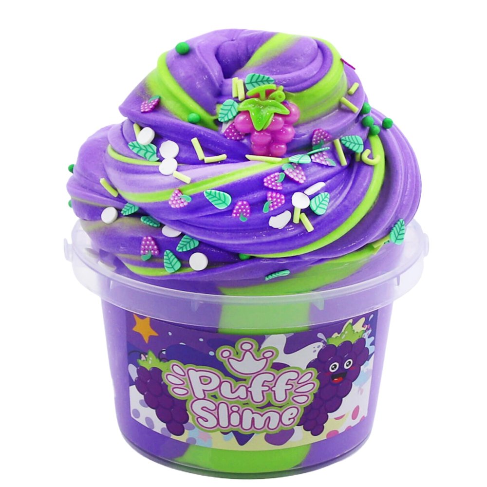 Anfylife Soft Puff Slime Like ice Cream,Non-Sticky,Mess-Free, Stress Relief, Non-Toxic&100% Safe-Toys for Kids Classroom Reward, Boys and Girls Birthday & Party Favors Gifts,Scented,ASMR-Purple Grape