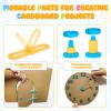 Zentara Cardboard Construction Toolbox Set with Wood Handle  401PCS Complete Building Kit with Safe Cardboard Cutters for DIY Craft Item | STEM and STEAM Educational Toys for Boys and Girls Age 5+ view 2