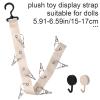 Lyreh Doll Hanging Organizer, Stuffed Animal Chain with 8 Metal Clips Plush Toy Display Strap with 2 Extra Hooks for Organizing and Display Storage Stuffed Animal Toy (No Dolls Included, White) view 4