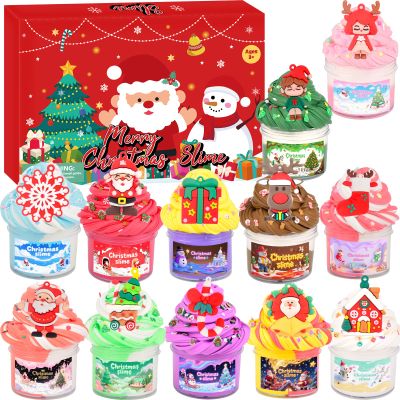 Christmas 12 Pack Butter Slime Kit, Stocking Stuffers for Kids 8-12, Kids Toys Cute Stuff, for Girls and Boy for Set Party Birthday Gift 4 5 6 7 8 9 10