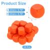 uxcell 20Pcs Rounded Blank Six Sided Dice 20mm/0.8inch Acrylic Dice Cube with Smoothed Surface for Party Board Game Craft Making, Orange view 2