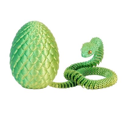 3D Printed Decorative Egg, Modern White Geometric Sculpture, 4H x 3W inches