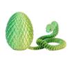3D Printed Decorative Egg, Modern White Geometric Sculpture, 4H x 3W inches view 1