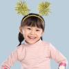 VALICLUD Party Headband for Kids 2 Pack Gold Pom Pom Boppers Hair Bands Lightweight Tinsel Headdress for Birthday Carnival Cosplay view 2