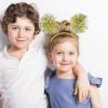 VALICLUD Party Headband for Kids 2 Pack Gold Pom Pom Boppers Hair Bands Lightweight Tinsel Headdress for Birthday Carnival Cosplay view 4