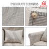 3pcs Dollhouse Couch, 1/12 Scale Living Room Furniture Accessory, Timeless Classic Miniature Double & Single Couch with Pillow, Upholstered Sofa Armchair Set Accessories for Bedroom Sectional Dcor view 4