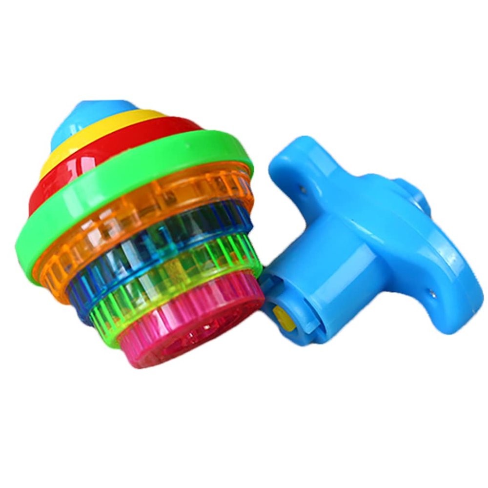 SHITOOMFE Spinning Top Light up Flashing Spinning Tops Toys Gyroscope Toy with Light up Toys for Kids Toy Gift, Random Color, Gyroscope