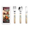 3-Piece Children Utensils Set Flower branches on the cross Knife Spoon Fork Set Stainless Steel Silverware Set Easy-Grip Reusable Utensils Set Child Flatware Set with Case for Lunch Travel view 1