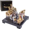 Full Metal Beam Steam Engine, Retrol SE-01Stationary Steam Engine Model Kit That Works, Mini Engines Model with Horizontal Boiler Kit for Adult (84PCS) view 1