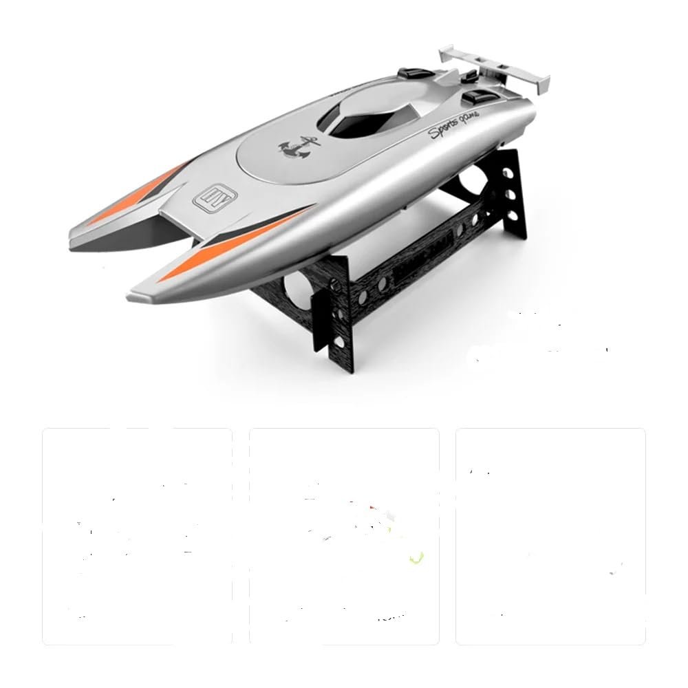 High Speed RC Racing Boat with Remote Control for Teens 15+ (Silver)