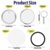 58 mm/ 2.25 Inch Metal Button Badge Sets, 100 Sets Button Maker Keychains Supplies, Including Metal Shell, Plastic Film, Backing Parts, Keychains, Perfect for Button Maker Machine & Badge Press view 2
