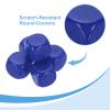 uxcell 60Pcs Rounded Blank Six Sided Dice 16mm/0.6inch Acrylic Dice Cube with Smoothed Surface for Party Board Game Craft Making, Blue view 3