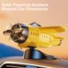 Solar Powered Airplane Shaped Car Ornaments, Dashboard Ornament Solar Powered Aircraft Model, Motion Activated Cars Interior Center Console Rotating Small Airplane Drift Accessories (Pink) view 2