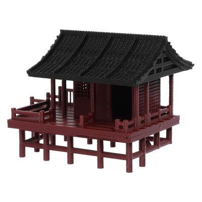 Abaodam Micro Landscape Pavilion Decor: Miniature Pavilion Statue for Aquarium and Bonsai - Mini Bonsai Landscaping Ornament for Terrarium and Garden