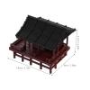 Abaodam Micro Landscape Pavilion Decor: Miniature Pavilion Statue for Aquarium and Bonsai - Mini Bonsai Landscaping Ornament for Terrarium and Garden view 2