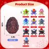 3D Printed Dragon Egg with 10 Unique Spiders, 3D Printed Animals Toys, Surprise Spider Fidget Toy Set for Party Favors, Fun Gift for Kids (Black-Red) view 2