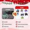 3D Printed Dragon Egg with 10 Unique Spiders, 3D Printed Animals Toys, Surprise Spider Fidget Toy Set for Party Favors, Fun Gift for Kids (Black-Red) view 3
