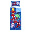 Jay Franco Kids Slumber Bag and Pillow - 54 x 27 Inch Comfy Indoor Sleeping Bag for School and Sleepovers, 2 Piece Set, Blue - Spidey & His Amazing Friends view 1