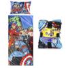 Jay Franco Kids Slumber Bag and Pillow - 54 x 27 Inch Comfy Indoor Sleeping Bag for School and Sleepovers, 2 Piece Set, Blue - Avengers view 1
