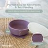 WeeSprout Suction Bowls for Baby & Toddlers (Set of 2) - 100% Silicone w/Plastic Lid - Leak Proof Feeding Supplies - Dishwasher & Microwave Safe Infant Dinnerware w/Extra Strong Base view 2