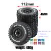 112mm 1/10 RC Short Course Truck set z tread Strong grip Wear-resistant Rubber tire 12mm Hex Suitable for upgrading all brands of 1/10 RC off-road vehicles OEM parts,W33/4PCS view 2