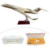 19 1:72-Scale Models Jet Model Airplane Bombardier 7500 Business Jet Gold Plane Models Diecast for Collection or Office Ornaments Gift view 1