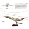 19 1:72-Scale Models Jet Model Airplane Bombardier 7500 Business Jet Gold Plane Models Diecast for Collection or Office Ornaments Gift view 2