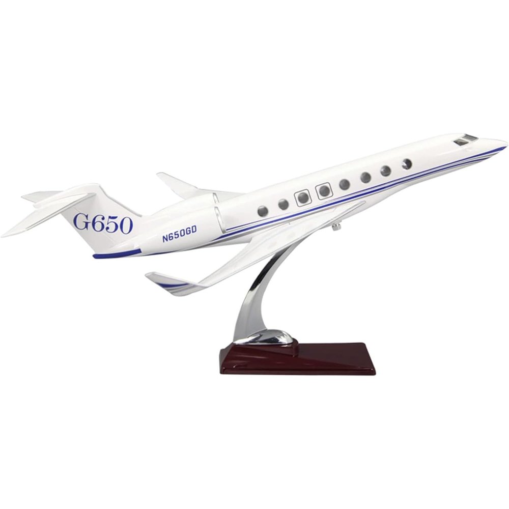 17.7 1:70 Scale Airplane Model G650 Gulfstream Plane Model Diecast Collectibles Resin Aircraft Model for Collection Or Gift