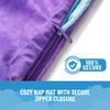Jay Franco Kids Slumber Bag and Pillow - 54 x 27 Inch Comfy Indoor Sleeping Bag for School and Sleepovers, 2 Piece Set, Purple - Frozen view 4