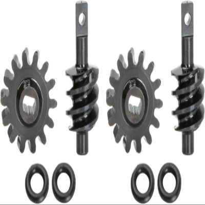 2pcs for Front for and for Rear for Overdrive Differential Worm Gears for Axial for SCX24 1/24 for RC for Crawler for Truck Car for Parts Accessories(14T 2T Worm Gear Set)