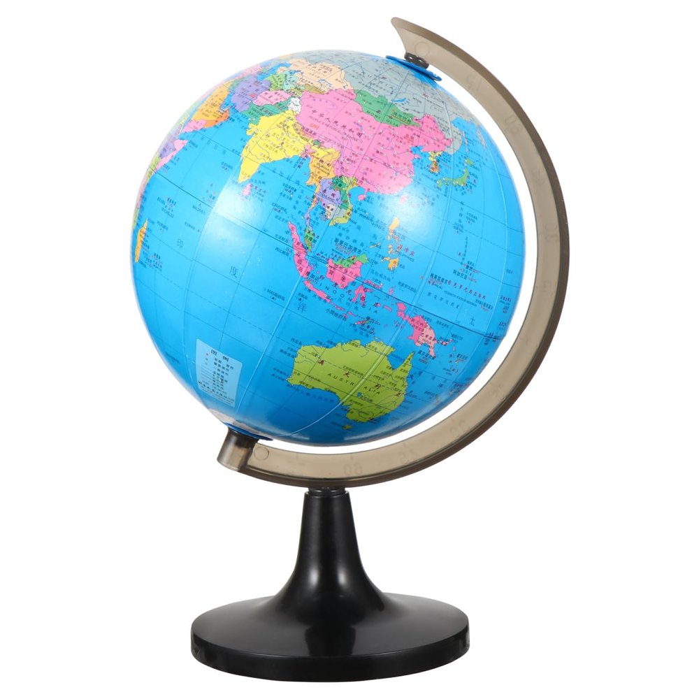 BESPORTBLE 1Pc Educational World Globe with Stand Desktop Geography Globe for Boy Girl Adults Stylish Tabletop Display for Home Office Homeowners