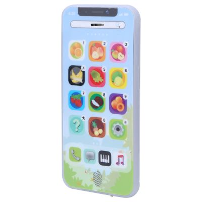 Keenso Round Corners ChildFriendly Phone Toy for Kids, Simulated Mobile Device with Music and Light, Great Learning Machine for Children Above 18 Months Old (Blue) (Blue)