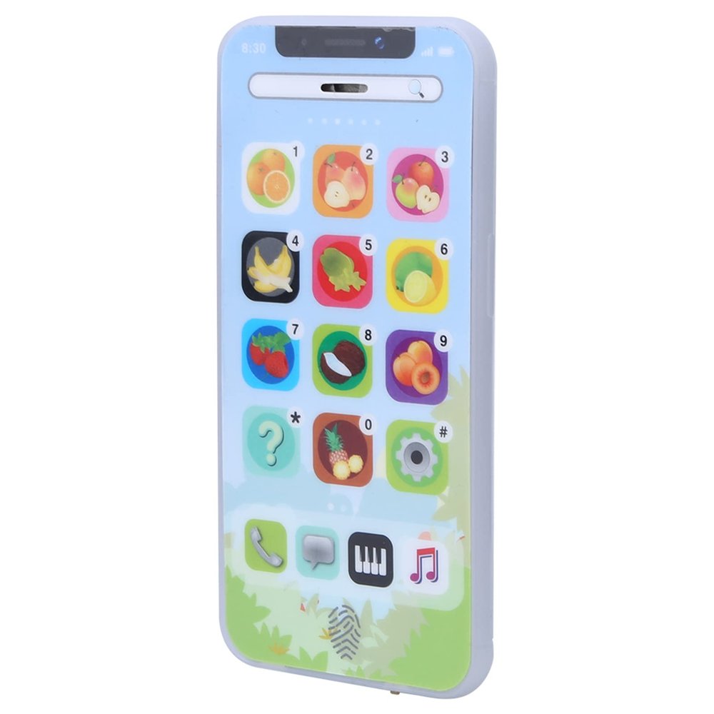 Keenso Round Corners ChildFriendly Phone Toy for Kids, Simulated Mobile Device with Music and Light, Great Learning Machine for Children Above 18 Months Old (Blue) (Blue)