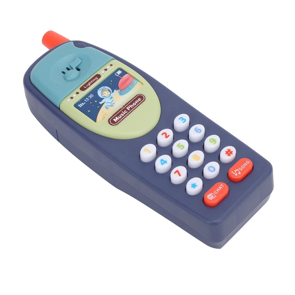 Keenso Toddlers Toy Phone with Music and Multiple Functions, Early Educational Baby Learning Cellphone (Dark Blue)