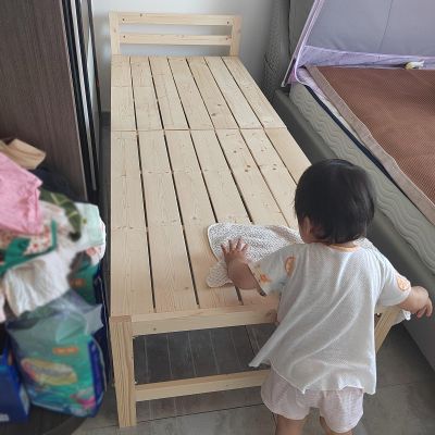 MLYAYE Bedside Toddler Single Bed Splicable, Portable Folding Bedroom Children Wooden for Small Saving/Dormitories/Camping/Hospitals, 12'' - 20 inch High Custom(L - 71'',W 20 x H 16 inch)