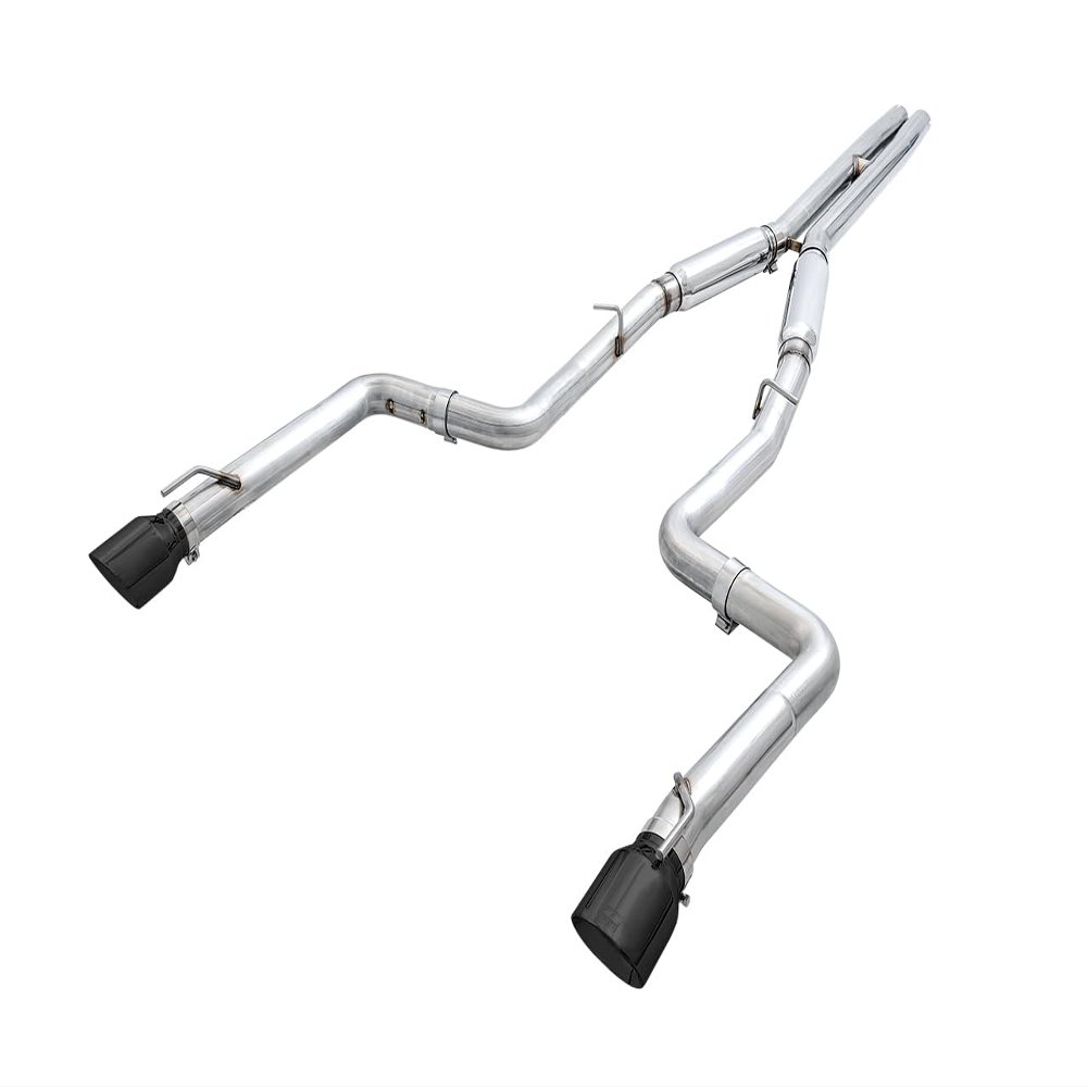 AWE Track Cat-Back Exhaust, Black Tips 2017-2023 Charger 5.7L