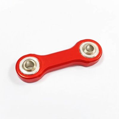 Compatible with ARRMA for SENTON 3S 1/10 RC Car Part 1pieces Aluminum Alloy Steering Link Rod RC Car Accessories(Red)