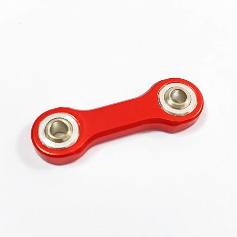 Compatible with ARRMA for SENTON 3S 1/10 RC Car Part 1pieces Aluminum Alloy Steering Link Rod RC Car Accessories(Red)