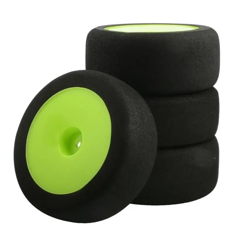 for Wltools 144001 124017 124016 144010 rc Road Foam tire 85mm Sponge tire disc Plastic hub Upgrade Parts(Green)