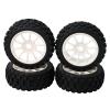 1/8 RC Buggy Tires &17mm Hex Wheels Rims Set Compatible with Arrma Typhon, Kyosho, Losi, Redcat, HPI,Fits 1/8 Off-Road Buggies  4 Pack (White) view 1
