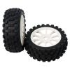 1/8 RC Buggy Tires &17mm Hex Wheels Rims Set Compatible with Arrma Typhon, Kyosho, Losi, Redcat, HPI,Fits 1/8 Off-Road Buggies  4 Pack (White) view 3