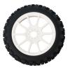 1/8 RC Buggy Tires &17mm Hex Wheels Rims Set Compatible with Arrma Typhon, Kyosho, Losi, Redcat, HPI,Fits 1/8 Off-Road Buggies  4 Pack (White) view 4