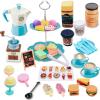 GIFTRRTOY Pretend Tea Party Set for Little Girls, 48 PCS Coffee Maker Set and Play Food Dessert Set for Kids Age 3 4 5 6 7 8 9, Kids Kitchen Pretend Play for Princess Girls Boys(Blue) view 1