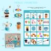 GIFTRRTOY Pretend Tea Party Set for Little Girls, 48 PCS Coffee Maker Set and Play Food Dessert Set for Kids Age 3 4 5 6 7 8 9, Kids Kitchen Pretend Play for Princess Girls Boys(Blue) view 2