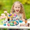 GIFTRRTOY Pretend Tea Party Set for Little Girls, 48 PCS Coffee Maker Set and Play Food Dessert Set for Kids Age 3 4 5 6 7 8 9, Kids Kitchen Pretend Play for Princess Girls Boys(Blue) view 4