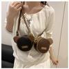 Amamcy Cute Round shape Purse for Girls Women Small Mouse Ear Crossbody Bag Soft Leather Round Purse Cute Wallet Coin Purses view 3