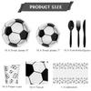 113Pcs Soccer Birthday Party Tableware Supplies Set,Soccer Lovers Party Tableware Set,For Baby Shower Sports Themed Birthday Party Ornamentation view 2