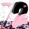 15.7 x 11.5 x 3 Inch Pink Bow Number 2 Pinata,Pink Bow Birthday Decorations, Fillable Hanging Piata with Stick Blindfold Confetti for Girls Boys 2nd Anniversary Party Decorations view 1